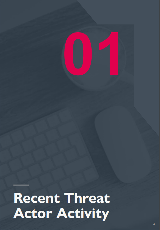 Recent Threat Actor Activity
